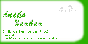 aniko werber business card